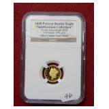 1849 Double Eagle Restrike Gold Coin NGC UC Gem PF