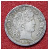 1900 S Barber Silver Dime