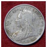 1898 Great Britain Silver 1 Shilling Coin
