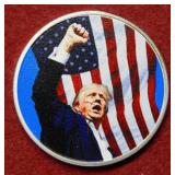 1oz .999 Silver Bullion Round - Trump - USA
