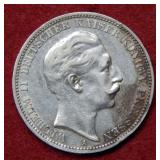 1910 German Silver 3 Mark Coin