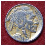 1913 D Buffalo Nickel Type I cleaned