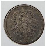 1881A Germany 1 Mark Coin