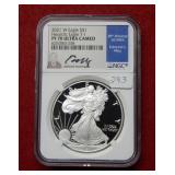 2021 W Silver Eagle 1oz T-1 NGC PF70 Ultra Cameo