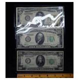 Assorted Date $5 - $10- $20 Federal Res Notes
