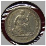 1862 Seated Liberty Silver Half Dime
