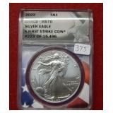 2022 Silver Eagle 1oz ANACS MS70 - first strike