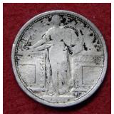 1917 Standing Liberty Silver Quarter Type I - bent
