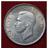 1944 Canada Silver Half Dollar Coin
