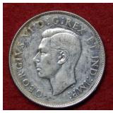 1945 Canada Silver Half Dollar Coin