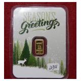 1/2 gram .9999 Gold Bullion Bar/APMEX