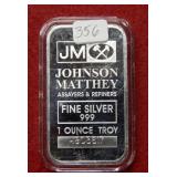 Johnson Matthey 1oz .999 Silver Bullion Bar