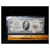 1929 $10 National Currency Charter Bank #3254