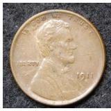 1911 S Lincoln Wheat Cent - brown