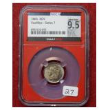 1865 Three Cent Nickel NGC X 9.5