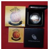 2020 Proof Basketball Silver Dollar