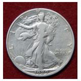 1929 S Walking Liberty Silver Half