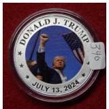 2024 1oz .9999 Silver Bullion Trump Fight - Round