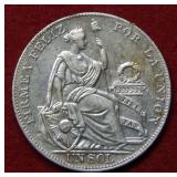 1934 Peru Silver Coin