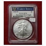 2018 W Burnished Silver Eagle 1oz PCGS SP70