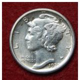 1920 S Mercury Silver Dime - full split bands