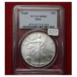 2004 Silver Eagle 1oz PCGS MS69