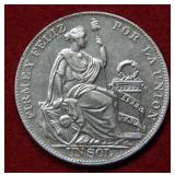 1934 Peru Silver Coin