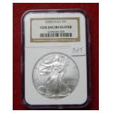 2008 Silver Eagle 1oz NGC Gem Uncirculated