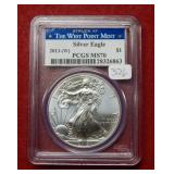 2013(W) Silver Eagle 1oz PCGS MS70