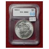1898 O Morgan Silver Dollar ICG MS62