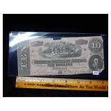 1864 CSA $10 Note