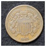 1865 Two cent Piece