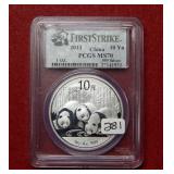 2013 China Silver Panda 1oz .999 Bullion PCGS MS70