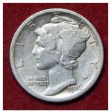 1916 Mercury Silver Dime