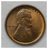 1909 Lincoln Wheat Cent - red & brown