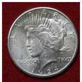 1924 S Peace Silver Dollar