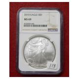 2010 Silver Eagle 1oz NGC MS69