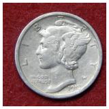 1918 D Mercury Silver Dime