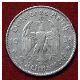 1934 German 5 Mark Silver Coin