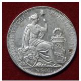 1914 Peru 1 Sol Coin