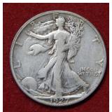 1927 S Walking Liberty Silver Half Dollar