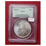 1883 O Morgan Silver Dollar PCGS MS64