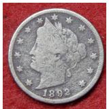 1892 Liberty Head Nickel - dark