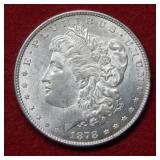 1878 Morgan Silver Dollar - 7/8 Tail Feathers