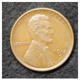 1912 S Lincoln Wheat Cent - brown