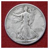 1923 S Walking Liberty Silver Half