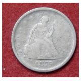 1875 S Seated Liberty Silver Twenty Cent Piece