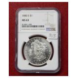 1880 S Morgan Silver Dollar NGC MS63