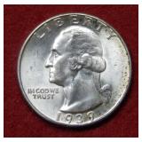 1939 D Washington Silver Quarter