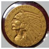 1909 US $5 Gold Coin